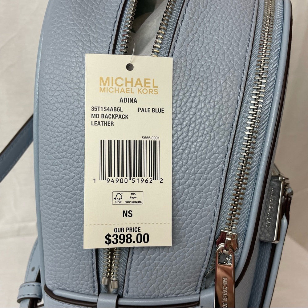 Brand New Michael Kors Adina Backpack Blue - Picture 4 of 7